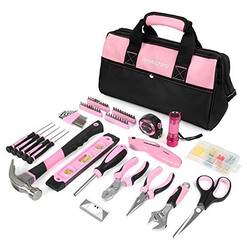 workpro 106 piezas juego de herramientas rosas kit de herramientas con con