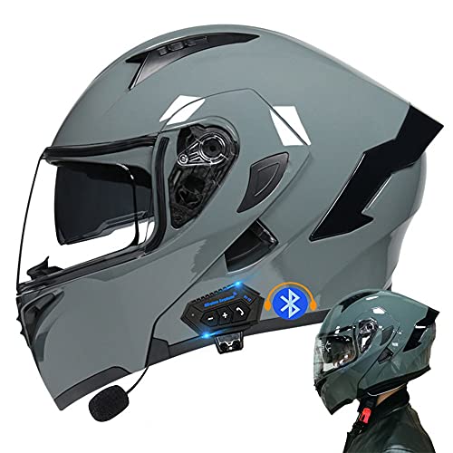 casco de moto modular bluetooth integrado con doble visera cascos de