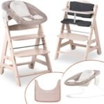 silla alta madera niños