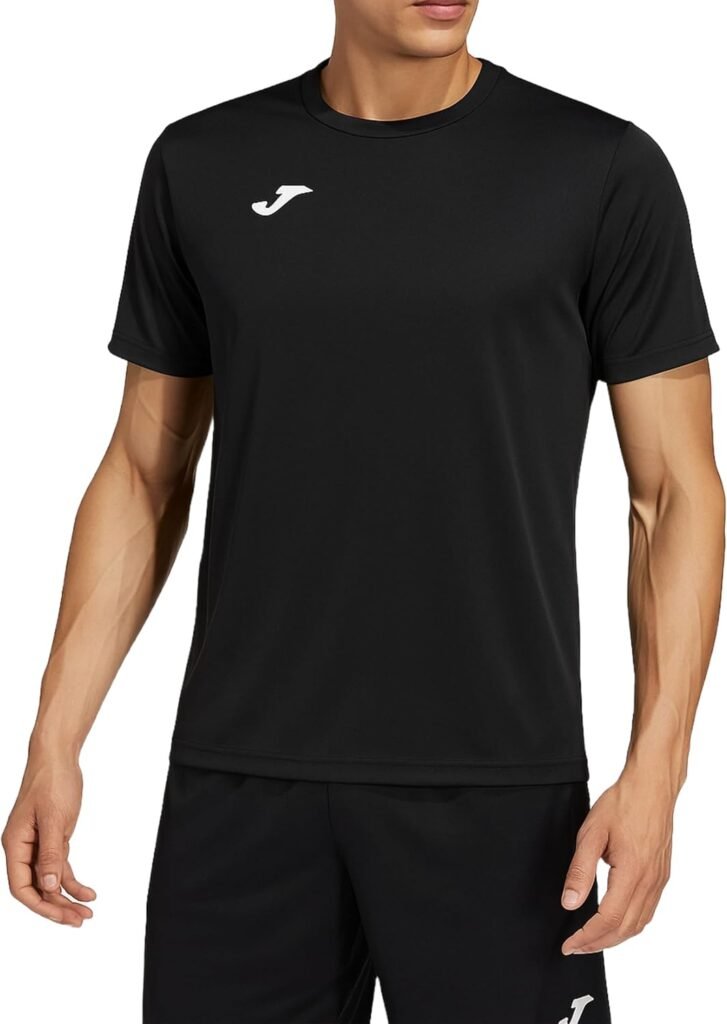 Joma Men's Short Sleeve Sports Shirt, 6XS - 3XL - Lightweight and Breathable, Optimal for Running and Gym - Combi
