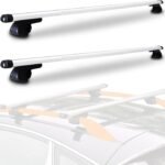 Roof Bars for Cars Roof Bars Car Luggage Carrier for Travel Top Bars Compatible with Raised Side Rails for Luggage Portable Carrier Bar