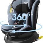 Reecle I-Size 360 Swivel Car Seat with ISOFIX, 40-150 cm (0~36 kg), Approx. 0-12 Years (Black)