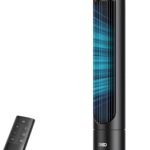Dreo Silent Tower Fan 23dB, 9.8m Range, 4 Speed Levels, 3 Operating Modes, 8 Hour Timer, 90° Oscillation, Ideal for Bedrooms and Offices, Black