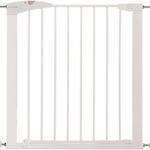 Munchkin Child Safety Fence, Stair Gate for Babies and Toddlers, Easy Assembly Fence Without Screws, Baby Safety Gate, Metal Fence, 76-82 cm, White