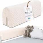 Totsy Baby Bumper Cot Bumper Baby Cot Bumper 70 cm – Anti-fall and Shock Protector Barrier Foam Safety Children and Girls for Bed Protection of Fence and Edge for Children Light Beige